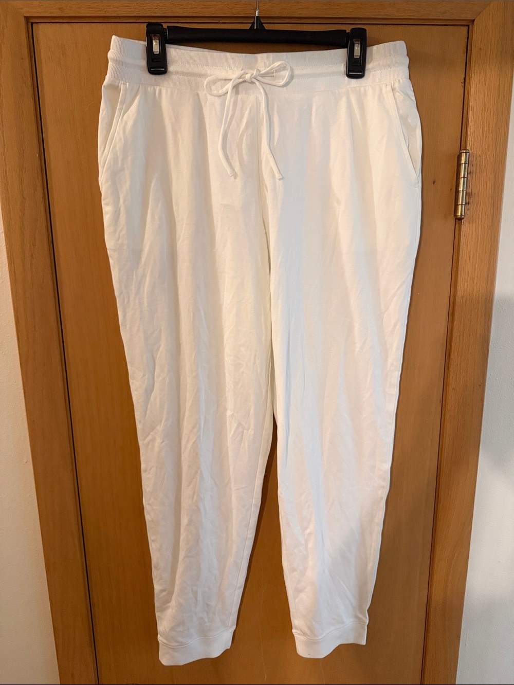 Haven Well Within Women’s Cotton Loungewear Casual Jogger Pants New White Large